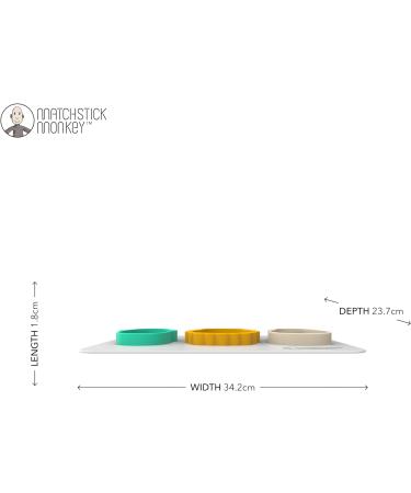 Matchstick Monkey Anti-Slip Animal Puzzle Snack Mat for Baby-Led Weaning - Grey, 100% Silicone, BPA-Free | 9 Months Old+ Baby Snack Mat - Buy Online on GoSupps.com