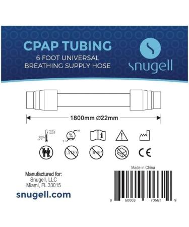 Snugell 6-Foot Universal CPAP Tube | Compatible with Most CPAP Machines | BiPAP BiLevel Device | High-Quality CPAP Tubing - Buy Online on GoSupps.com