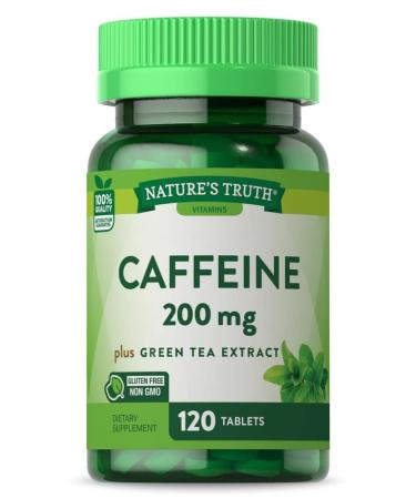 Nature's Truth Caffeine Tablets Plus Green Tea Extract, 120 Count