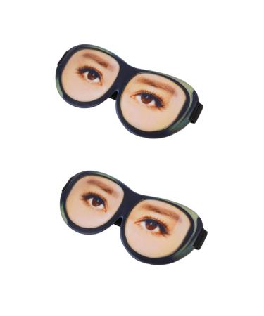 FOMIYES 2pcs Eyeshade Eye 3D Sleeping Eyeshade 3D Eye Mask Night Sleeping Eye Masks Creative Eye Eyeshade Shower Squeegee Novelty Sleep Mask Eye Covers Protector Travel Soft 1 Count (Pack of 1) As Shownx2pcs