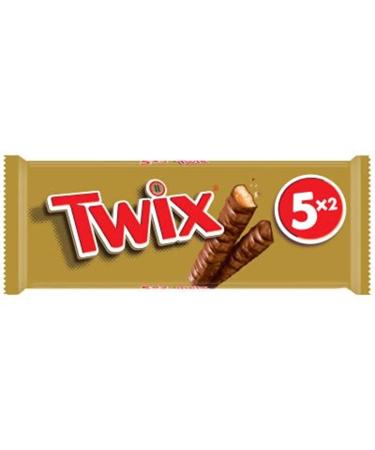 Twix Chocolate bars biscuit topped with milk caramel Twix - Bag of 5x2, 250g