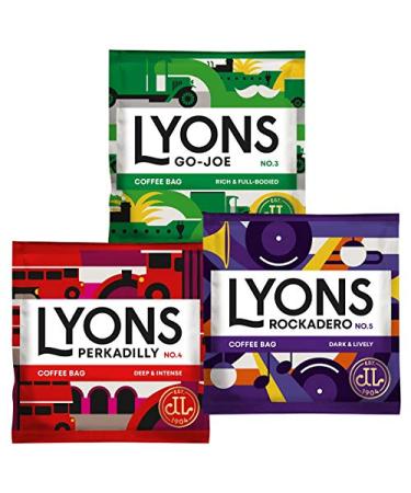 Lyons Mixed Coffee Bags - Bulk Buy 150 Bags - Go-Joe No.3 Perkadilly No.4 & Rockadero No.5