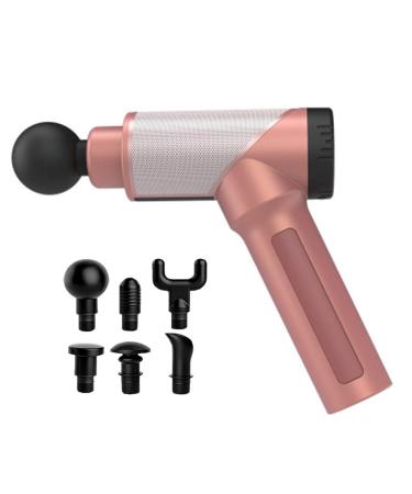 Muscle massage gun muscle deep tissue massage percussion two modes of physiotherapy and fitness 6 strengths pain relief ultra light portable fascia gun rose gold from