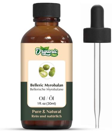  ORGANIC ZING Organic Zing Belleric Myrobalan (Terminalia bellirica) Pure and natural essential oil for skin and hair care 30 ml - Buy Online on GoSupps.com