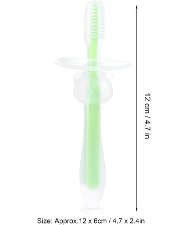 SALUTUY Toddler Oral Care Teether Brush - Baby Toothbrush with Soft Bristles for Baby Teeth and Gums (Green) - Buy Online on GoSupps.com