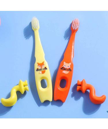 Zumaha Compact Fox Toothbrush - Extra Soft Manual Ergonomic Design for Kids 4-12 Individually Packaged Yellow - Ideal for Toddlers - Buy Online on GoSupps.com