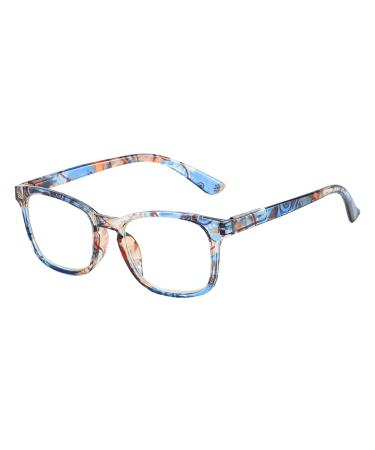 kyaoayo anti-blue reading glasses reading glasses men women high-quality spring hinges glasses comfortable retro rectangular super reading aid for women blue 3 diopters