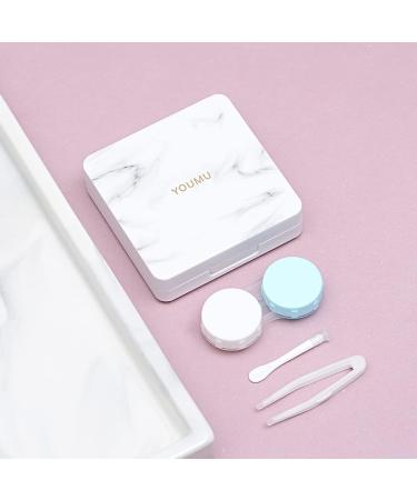 Marble Nordic Style Contact Lens Box - Luxurious & Simple Cosmetic Case for Women - Buy Online on GoSupps.com