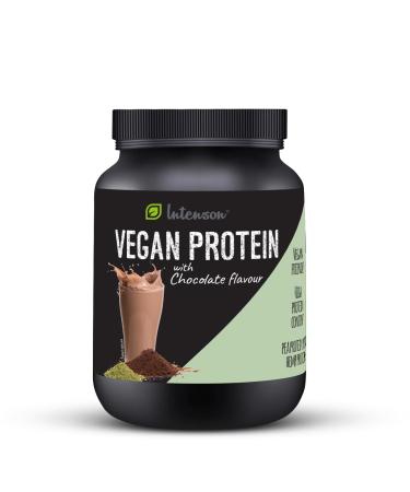 Intenson Vegan Protein Powder Flavor: Chocolate [600g], Vegetable Protein Powder Peas and Hemp