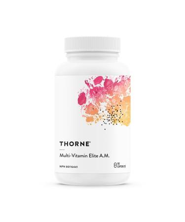 Thorne Multi-Vitamin Elite AM - Ideal multi-vitamin/mineral combination that supports a high performance nutrition program - 90 Capsules