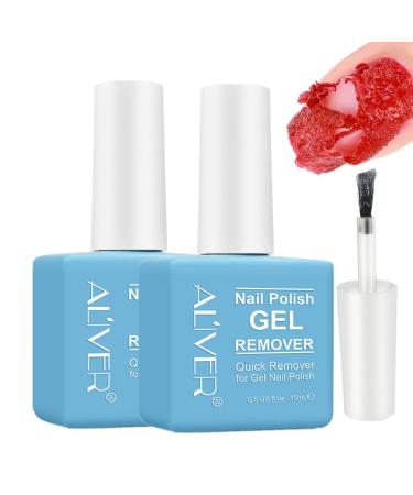 Gel Nail Polish Remover -2 Pack, Professional Remove Gel Nail Polish, Remove Soak-Off Gel Polish, Peel Off In 3-6 Minutes Gel Polish Remover
