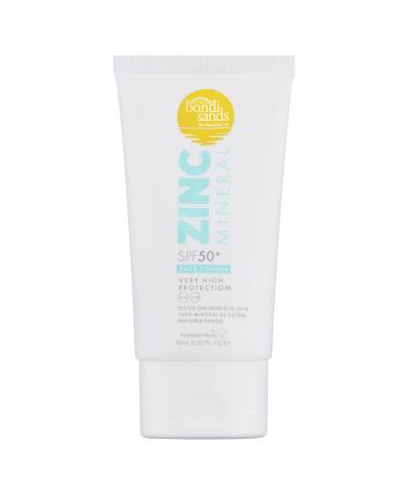 Bondi Sands SPF 50+ Mineral Face Lotion 60mL | UVA & UVB Protection | Suitable for Sensitive Skin | Vegan + Cruelty Free | 60ml/2.02 Fl Oz