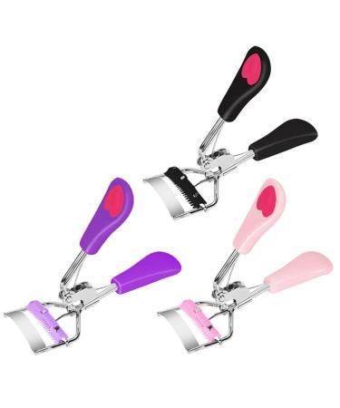 1PC Eyelash Curler with Comb - Steel Wide Angle Eye Makeup Tool for Women & Girls - Perfect Lashes in Purple - Buy Online on GoSupps.com