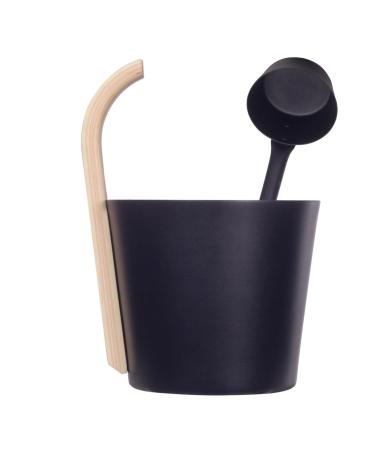 Aluminum Sauna Barrel 7L Sauna Bucket Luxurious Finnish Sauna Large Capacity Aluminum Bucket Sauna Metal Bucket Matching Ladle Sauna Barrel with Long Handle Spoon Set for Sauna and