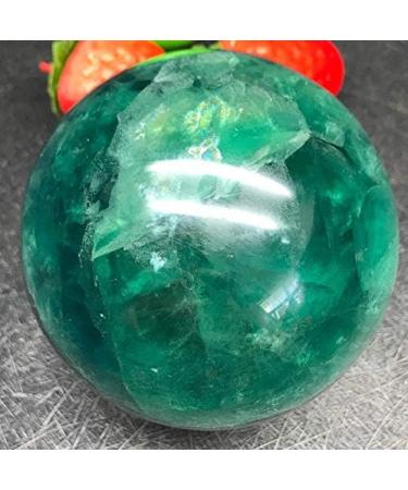 Gemstones for Decoration 50mm Natural Green Fluorite Quartz Crystal Ball Aura Crystal - Buy Online on GoSupps.com
