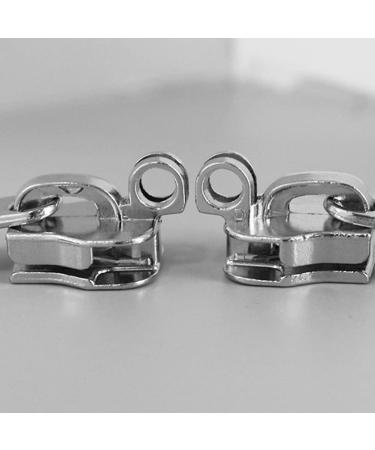 2 Pairs 8 Zipper Pull Metal Zip Slider Heads - DIY Clothing & Bag Accessories for Zipper Repair Kits - Buy Online on GoSupps.com