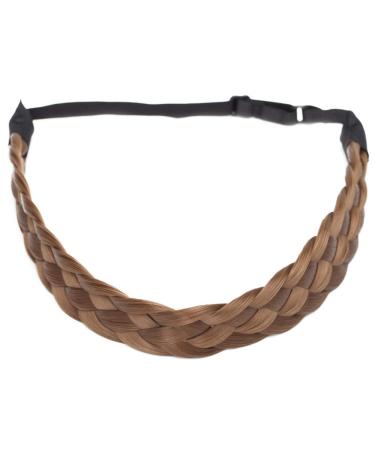 Tess Braided Hair Tie - Adjustable Medium Hair Band for Women | Lightweight 2.5cm Hair Accessories in Light Brown - Buy Online on GoSupps.com