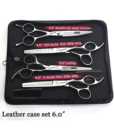 Professional 6/6.5 Inch Hair Scissors Set - Hairdressing & Thinning Scissors (4 Pieces) - International Shipping Available - Buy Online on GoSupps.com