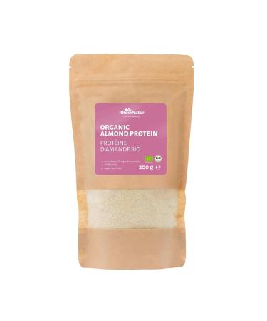 RheinNatur Organic Almond Protein Powder Degreased 200g - Vegan Protein Powder, Lactose Free & Gluten Free - Taste Neutral for Cooking, Baking & Shakes