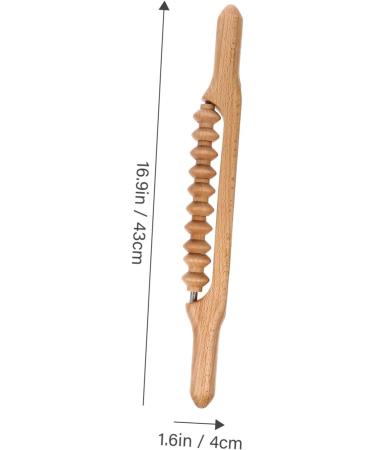 FOMIYES Gua Sha Massage Stick - Muscle Massager Tool with Double-Row Beads | Wooden Scraping Stick for Relaxation & Pain Relief | International Shipping Available - Buy Online on GoSupps.com