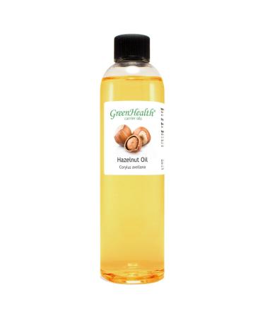 Hazelnut Carrier Oil 8 fl oz (237 mL) 100% Pure Cold-Pressed Clear Plastic Bottle with Flip Cap Natural Base Oil for Aromatherapy DIY Beauty and Personal Care