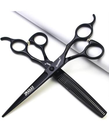 SHARONDS 440C Black Hair Cutting Scissors Set (6 & 7) - Professional Hair Scissors & Thinning Shears - 4 Piece International Shipping - Buy Online on GoSupps.com