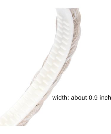 Gledola Braided Headband With Teeth Braids Hairband With Tooth Synthetic Hair Band Plaited Hairband For Women (White Blonde) - Buy Online on GoSupps.com