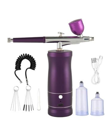 Tovmekdjn Airbrush Kit Handheld Rechargeable Airbrush Compressor Airbrush Set Portable for Nail Art Barber Makeup Cake Easy Install Easy to Use