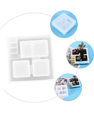 Operitacx 3pcs Box Pot Mold Silicone Molds Gypsum Resin Pot Pot Making Mold Epoxy Resin Crystal Whitex3pcs 10.6X10.6X3.3CMx3pcs - Buy Online on GoSupps.com