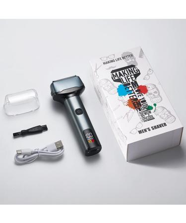 Buy Professional Electric Razor for Men - Detachable Wet/Dry Foil Shaver with Trimmer | 45 Min Runtime | Rechargeable LightCyan - Buy Online on GoSupps.com