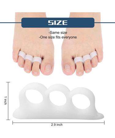 Magik 2 Bunion & Hammer Toe Straightener Splint - 4 Pairs (White+Nude) - Buy Online on GoSupps.com