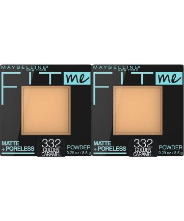 Maybelline Fit Me Matte + Poreless Pressed Face Powder Makeup Golden Caramel 1 Count (Pack of 2)