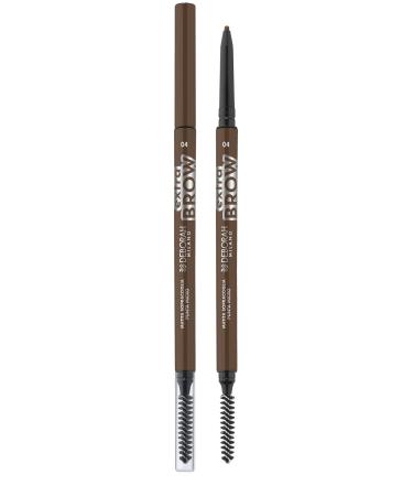 DEBORAH Deborah Milan - 24 Hours ExtraBrow Micropencil 04 Brunette Long-Lasting Hyper-Pigmented Automatic Pencil Waterproof Gives Full Ultra-Precise and Natural Eyebrows