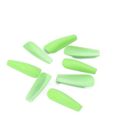 Brishow Light Green Artificial Long False Acrylic Nails - 24pcs Full Cover Press-On Nails for Women & Girls - Buy Online on GoSupps.com
