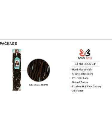 Bobbi Boss Nu Locs 24 Synthetic Hair Crochet Braids 24 Inch - 6 Pack (1B) - Buy Online on GoSupps.com
