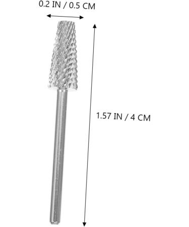 Beavorty nail polisher gel polishing head metal drill bits nail gel drill bit manicure grinding heads nail grinding head Nail Drill Bit nail tool Nail Buffer Bit Tungsten steel portable set 4x0.5cm Silver - Buy Online on GoSupps.com