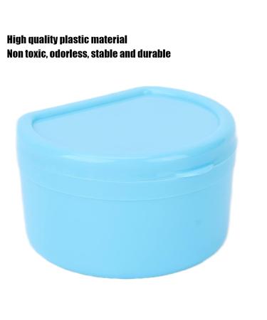 Buy Light Blue Dental Retainer Box | Portable Denture Storage Container for Travel & Home | Jewelry Organizer - Buy Online on GoSupps.com