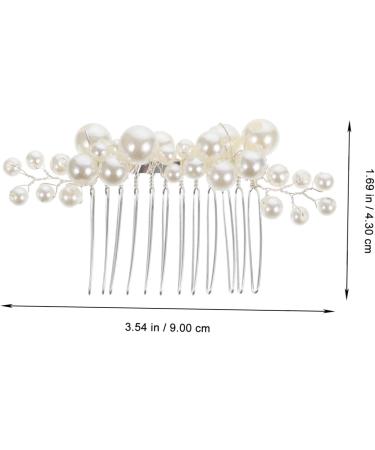 DOITOOL 1 Set Bride Decor Wedding Hair Clips Hair Comb Clips Ladies Suits Hair Accessory for Women Pearl Hair Clip Wedding Decoration Hair Pin Big Pearl Metal Women's Hair Piece - Buy Online on GoSupps.com