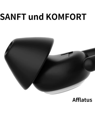 Afflatus Noise Cancelling Sleep Ear Plugs - 2 Pairs (S+L) in Giftbox | Reusable, Comfortable, Snoring Reduction | Dark Grey - Buy Online on GoSupps.com