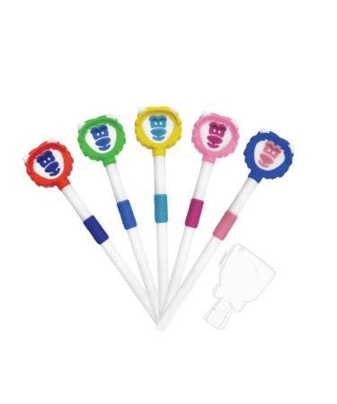 Adore Moomba Tongue cleaner with Safty case Best for child oral care Multicolour (Pack of 5)