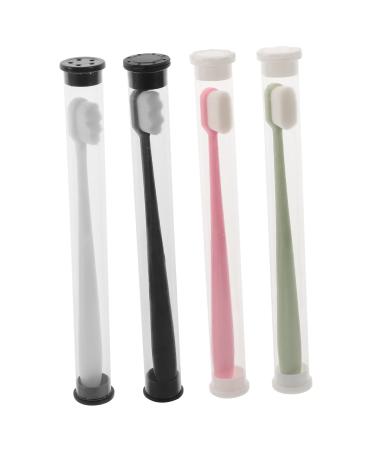 Doitool 4 pieces soft toothbrush ultra -brisk children toothbrush hotel toothbrush travel toothbrush collapsible toothbrush household toothbrush camping cleaning brush travel 1 piece (1 Pack)