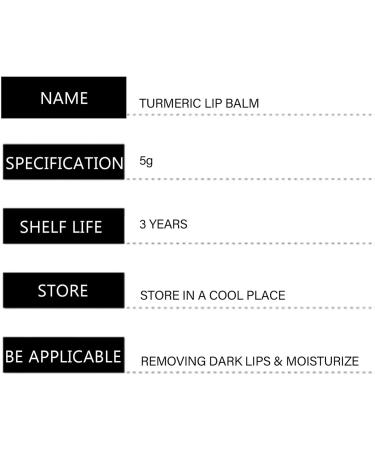 Turmeric Moisturizing Lip Balm Reduce Lip Wrinkles Lip Scrub Exfoliating Natural Lip Balm Moisturizer Restore Natural Lip Tone for Dry Lips (6pcs) - Buy Online on GoSupps.com