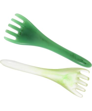 Magiclulu 4-Piece Hair Comb & Scalp Massager Set | Jade Massage Tool for Stress Relief & Relaxation | International Shipping Available - Buy Online on GoSupps.com
