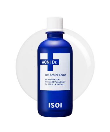 ISOI ACNI Dr. 1st Control Toner Plant-Based Soothing Acne Toner for Face for Oily & Sensitive Skin Total Sebum Care & Refreshing Hydration with Cooling Effect Korean Skin Care (4.39 fl.oz/130ml)
