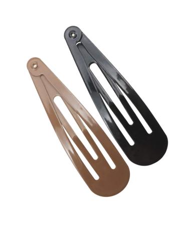 20 Pieces 2.7'' Big Size No Slip Metal Snap Hair Clips Women Barrettes, Black & Brown Hair Pins - Buy Online on GoSupps.com