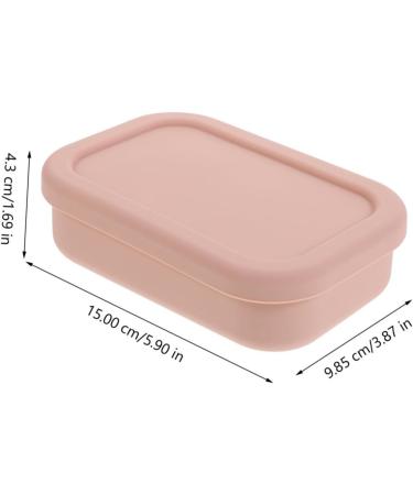ETHZZLE Sealed Silicone Soap Dish Travel Soap Case Toilet Soap Holder Travel Bar Soap Container Soap Storage Holder Washing Soap Holder Square Student Pink Storage Rack Silica Gel Pink 15.00X9.85X4.30CM - Buy Online on GoSupps.com