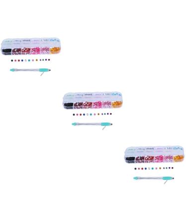 MAGICLULU 3 Sets Manual Drilling Pen Manicure Supplies Dotting Pen Nail Art Hot Pen Kit De Manicura Drill Ornaments Rhinestone Pointing Pen Tool Diamond Hand Pen Stainless Steel