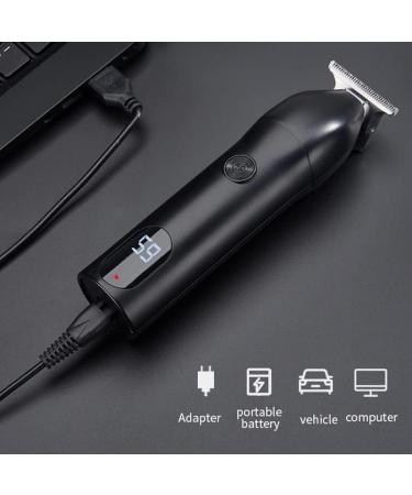 High-Quality Hair Clippers for Men - Rechargeable Barber Shop Trimmer & T-Blade for Precise Hairstyle Carving (LCD Black - Buy Online on GoSupps.com