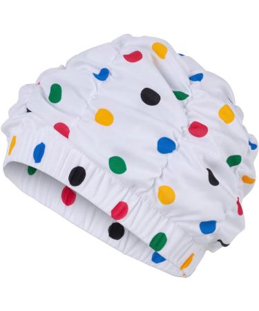 Fashy Ladies Shower Cap with Colorful Dots - Stylish Waterproof Hair Protection | International Shipping - Buy Online on GoSupps.com