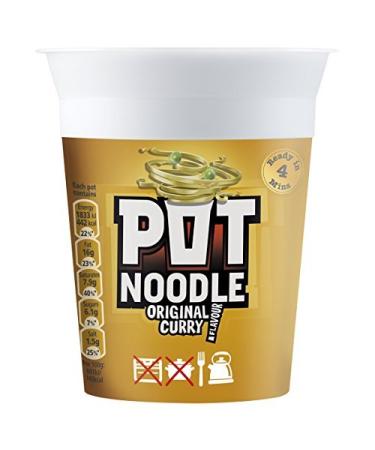 Pot Noodle King Original Curry Flavour 114 g (Pack of 12) by Pot Noodle
